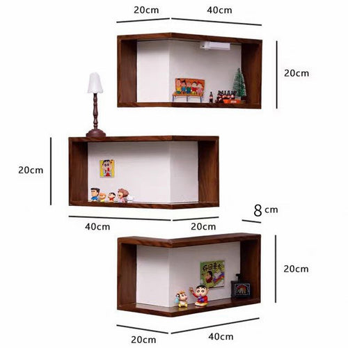 LumaShelf Wooden Corner Display Shelf